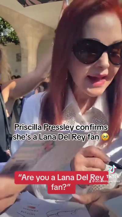 Did anyone see this video of Priscilla Presley saying she’s a Lana Del Rey fan?