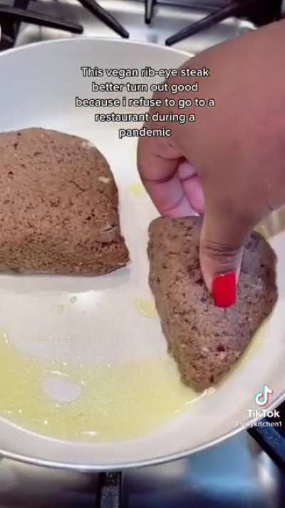 “Steak” made of beans and apparently a toxic relationship