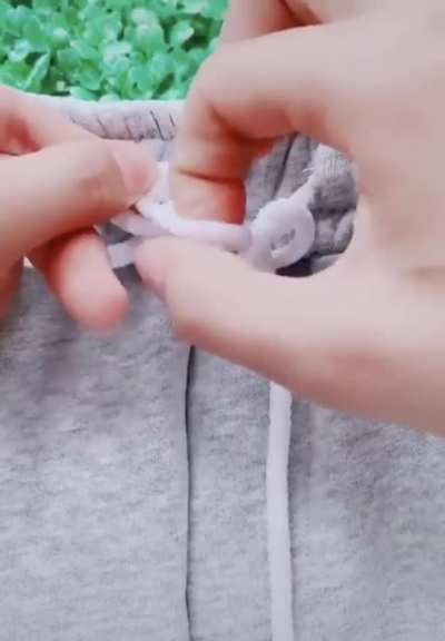 Use fisherman’s knots to adjust pants