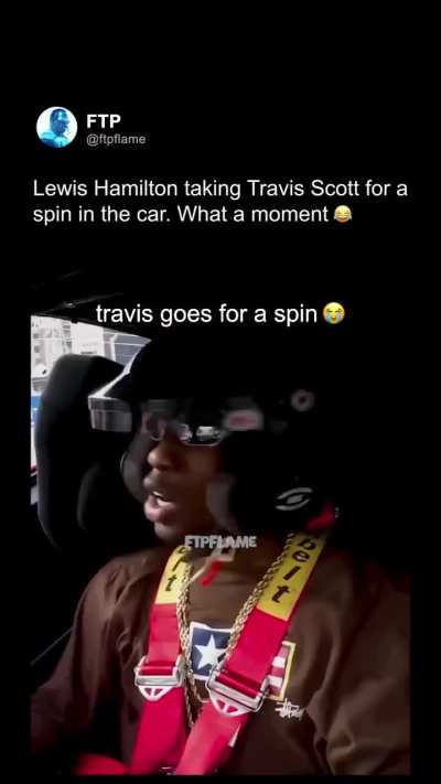 Lewis Hamilton driving Trav 😭