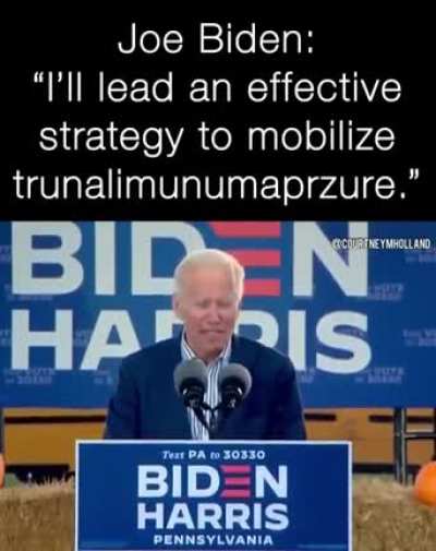 Joe Biden's November Surprise. Y'all be careful.