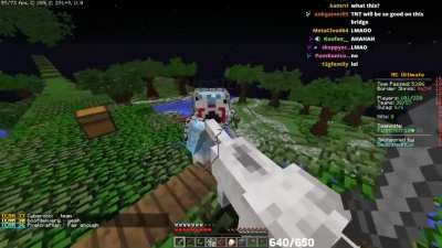 red & green minecraft streamer gets attacked by flying pig