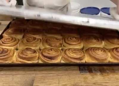 Honey nut rolls from our family bakery. Fresh out of the oven!