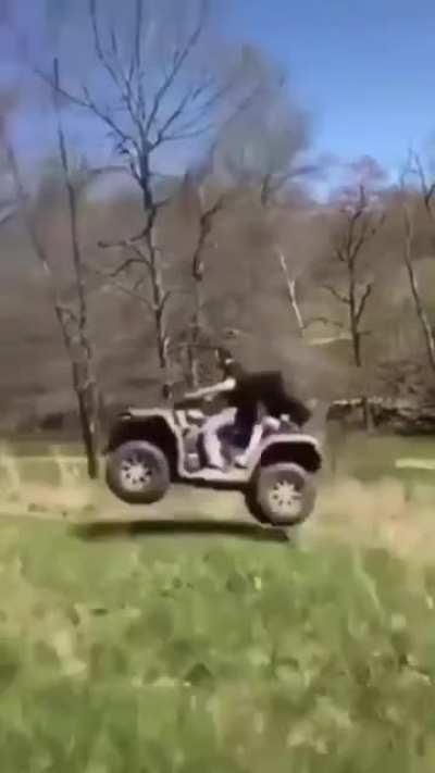 WCGW if I ride on the back of this guy’s 4-wheeler?