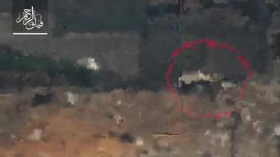 Al-Rahman BGM-71 TOW team appears to be foiled by a dirt berm when engaging an SAA 2S1 Gvozdika used for direct fire - Ain Tarma - 2017