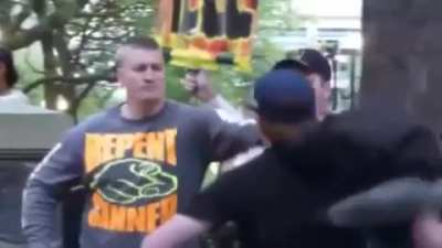To land a punch