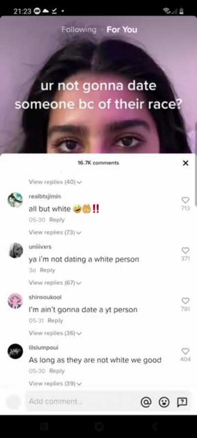 Anyone, but not whites