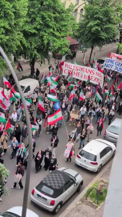 Large protest gathering in Berlin