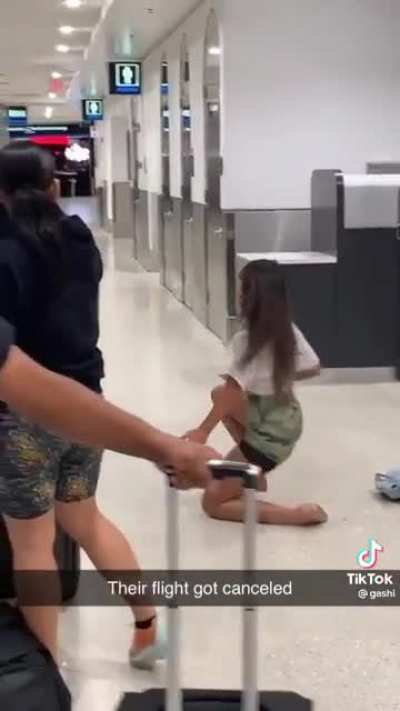 Their flight was cancelled