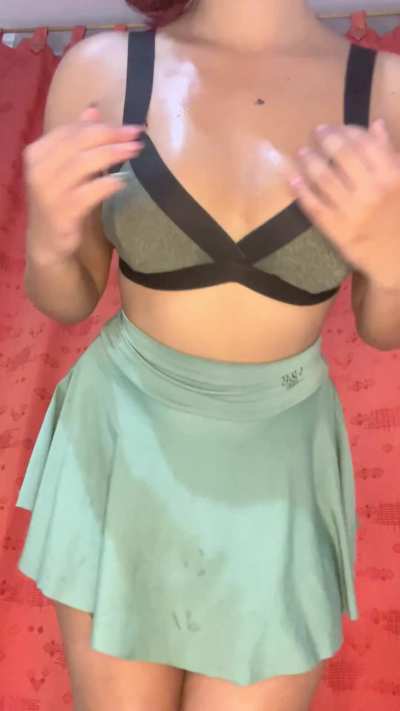Perky sweaty tits