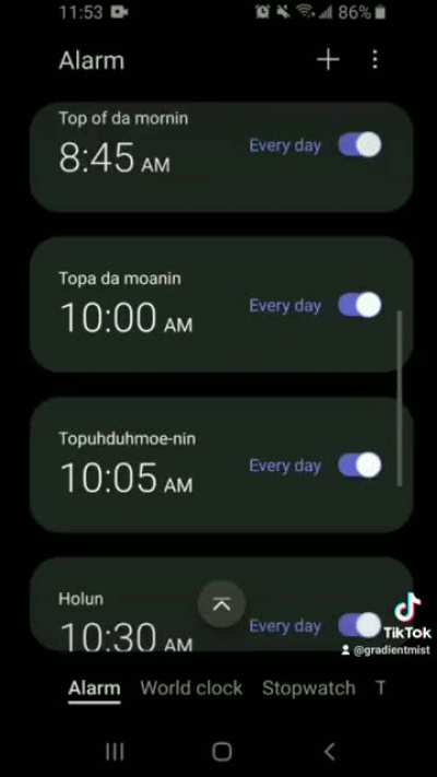 Every morning I swear