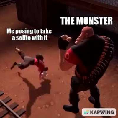 I like to take pictures with the monsters :)