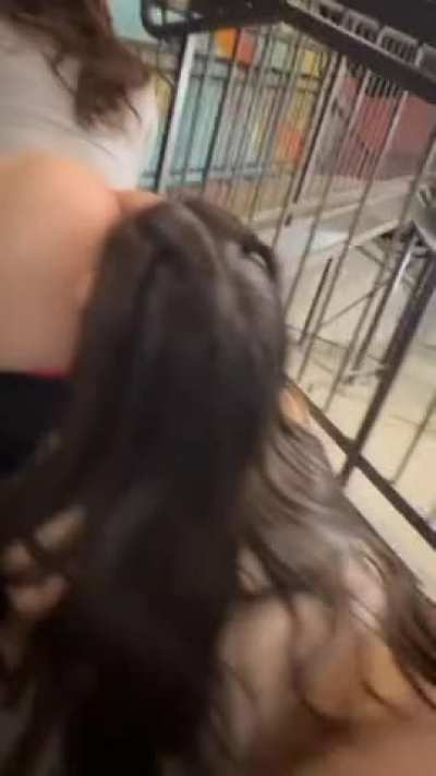 big booty friend eats me in the parking lot