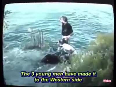 Argentines flee swimming across the River to get to Uruguay. Circa 2021