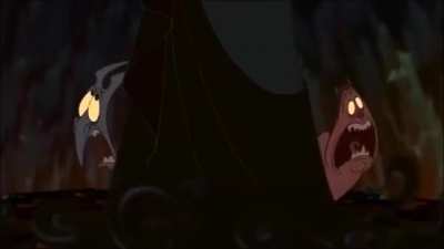 Hercules vs. Hades but with that sickass end part of Giorno's theme
