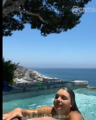 Gabbie on/off bikini at the pool