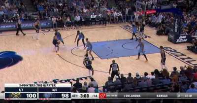 [Highlight] Jamal Murray with a nasty fake on Marcus Smart to set up an open 3