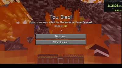 Trying Minecraft Manhunt was very much a success [WARNING: loud]