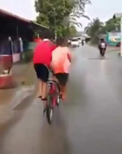 How many kids does it take to peddle a bike?