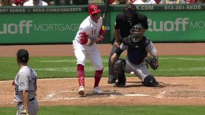 [Highlight] [Highlight] Joey Votto is hit by a pitch that was likely a strike.