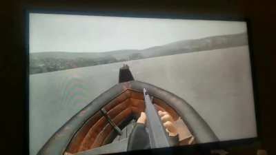 Was playing Resident Evil 4 VR (Never played the original before)