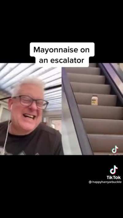 Mayonnaise on an escalator