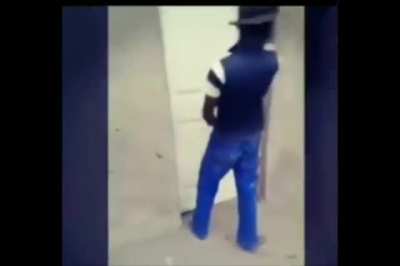 At least he had the courtesy to take off his hat first