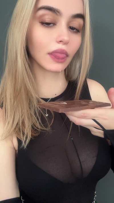Would you eat this chocolate or double it and give it to the next person ?