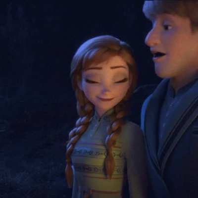 The way Anna smile at Kristoff is so cute