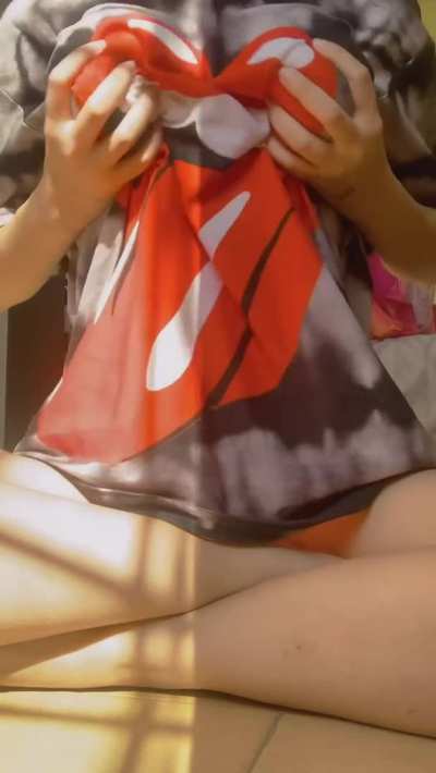 showing what my mama gave me, I haven't done a titty drop in a long time! :)