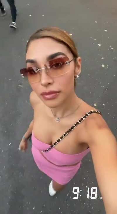 In pink