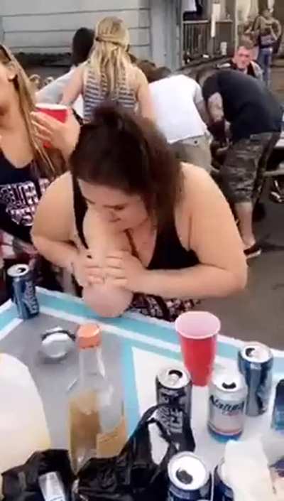 Giant Titty Beer Can Smash<wbr>❣️🥫💥