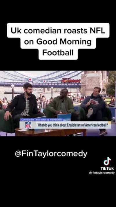 Uk comedian roasts nfl on good morning football