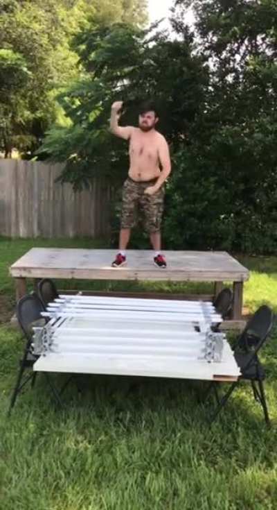 Coffin drop onto lights
