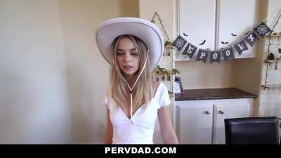 Step Daddy Helping His Daughter out In Exchange for Some Hot Fun - Molly Little