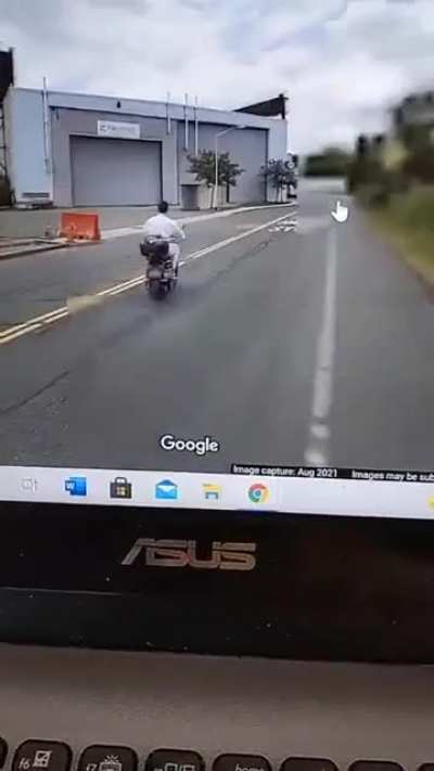 chased by google street cam
