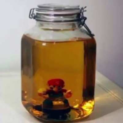 Mario is stuck in jar