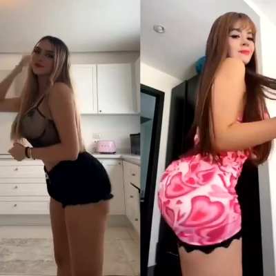 2 girls twerking