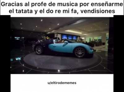 Gracias profe de musica, ahora soy millonario, estoy en deuda contigo mi pana😈👹