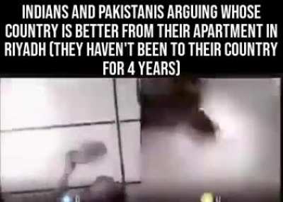 When I am in the competition of showing Farzi Nationalism and my opponent is an NRI