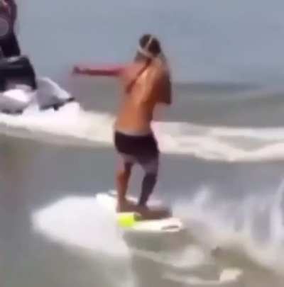 Casually riding a boat