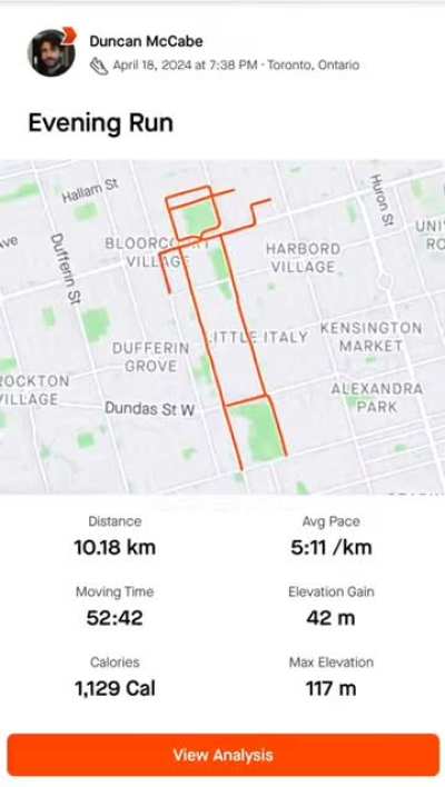 Corridas no Strava virando animação 