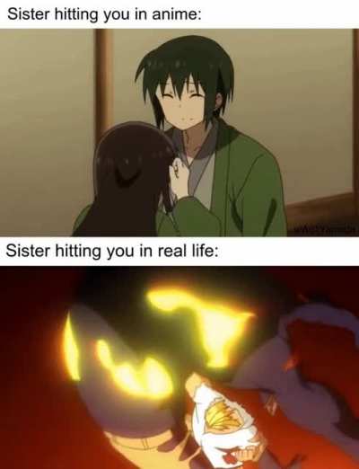 Sister hitting