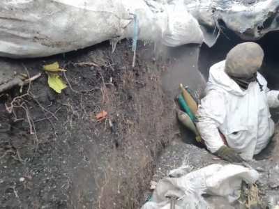 Additional 4 minutes of footage from THE trench defended by Ukrainian soldier