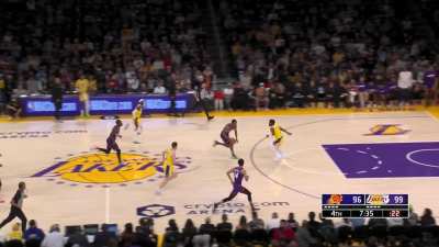 [Highlight] Biyombo rejects AD a second time and Suns get a fast break