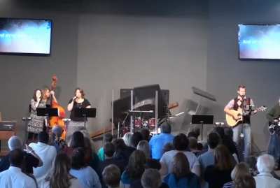 WCGW Playing drums in church