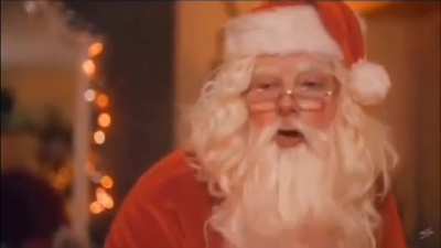 Santa surprises child