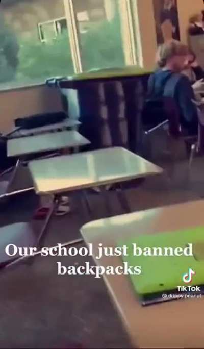 The school banned backpacks