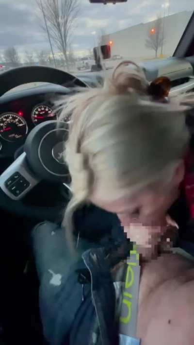 Just giving a blowjob to a lucky fan in the Best Buy parking lot … wonder who saw