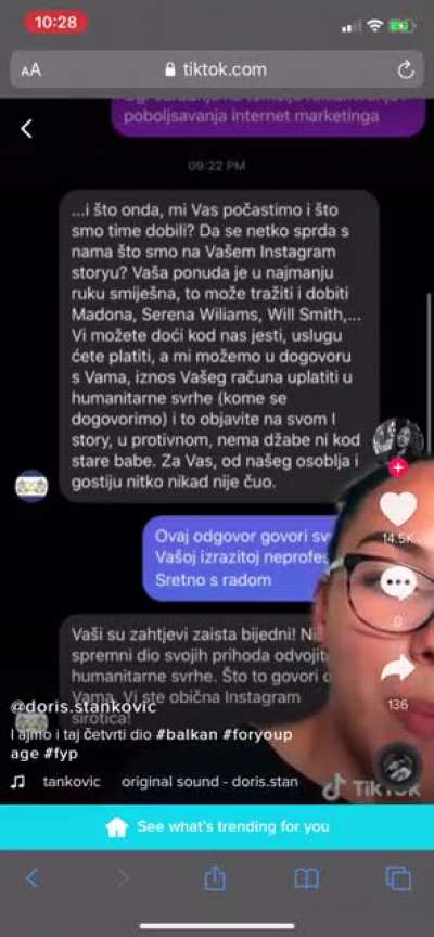 Ono kad nebitna šlapa aka wannabe influencer dobije odjeb za besplatnu večeru u restoranu pa se uvrijedi